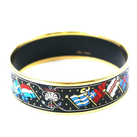 HERMES Enamel Cloisonné Bracelet - Picture 3 of 7